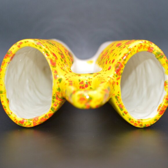 Two-Side White, Yellow, Red, Green, and Orange Vase - Picture 4 of 4